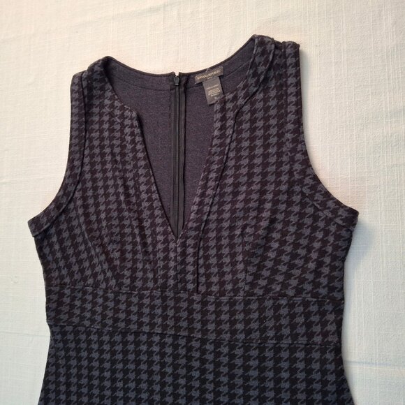 Banana Republic Sz 10 Houndstooth Soft Knit Sheath Bodycon Empire Dress - Picture 12 of 15